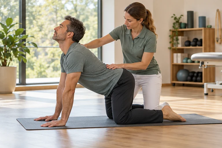 Sanfte Bewegung unter physiotherapeutischer Anleitung
