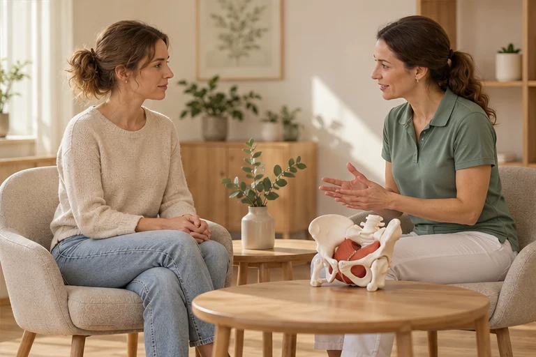 Beratungsgespräch zur Beckenbodenphysiotherapie